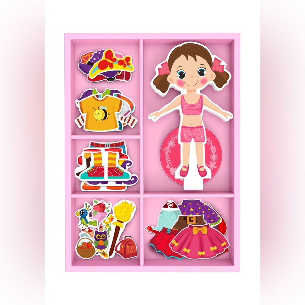 Magnetic girl dress up doll
